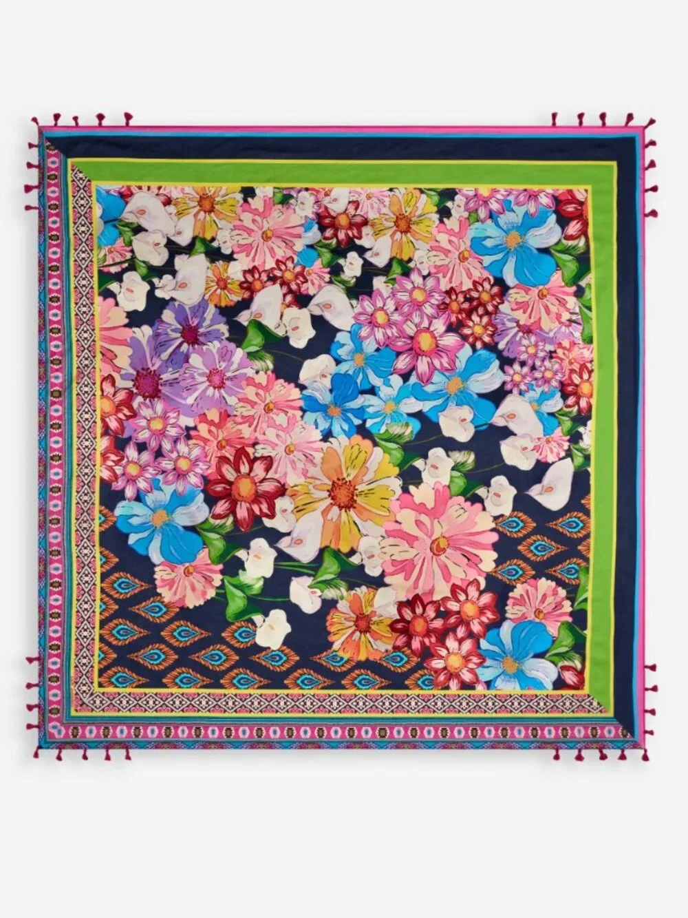 Johnny Was 100% Silk Scarf